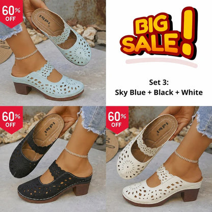 🔥Best Seller-Last Day Sale 60% OFF🔥Women's Breathable Cutout Mules - Lightweight Design for Summer Errands